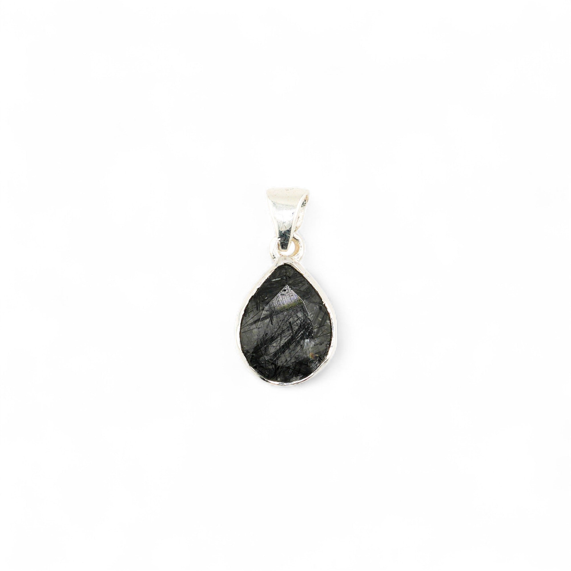 Venus black rutile quartz pendant