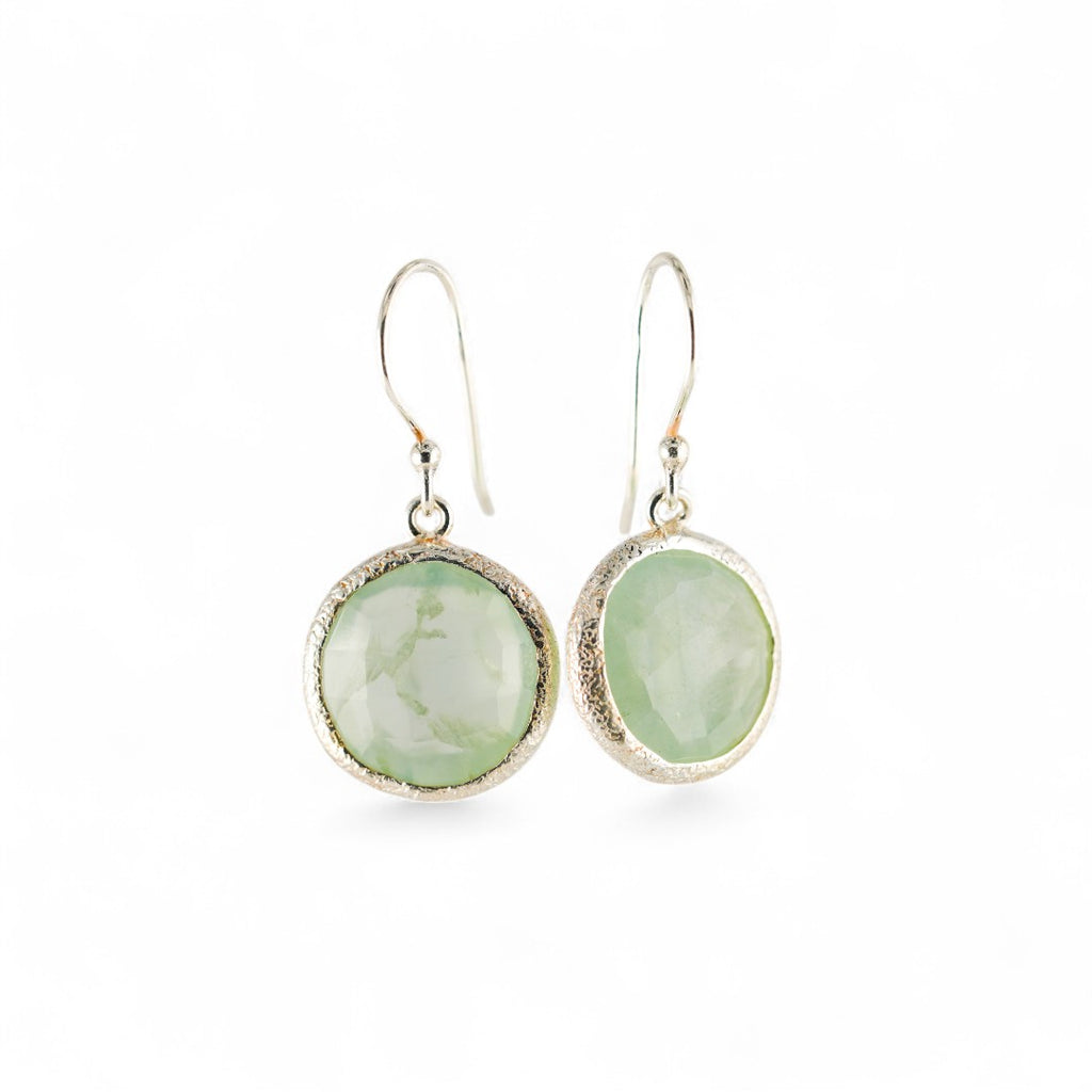 Prehnite earrings