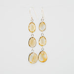 Citrine triple drop earrings