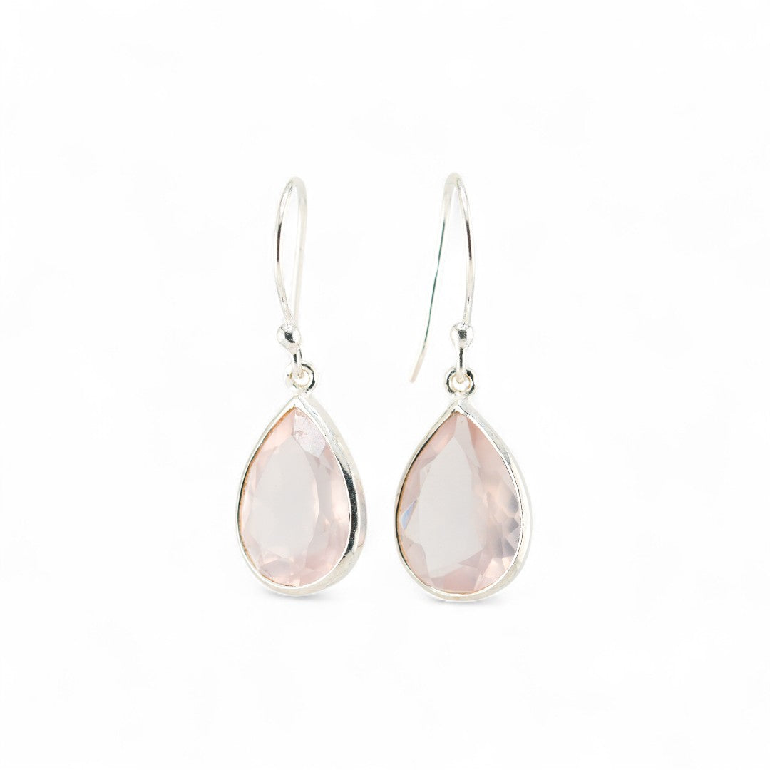 Rose quartz earrings