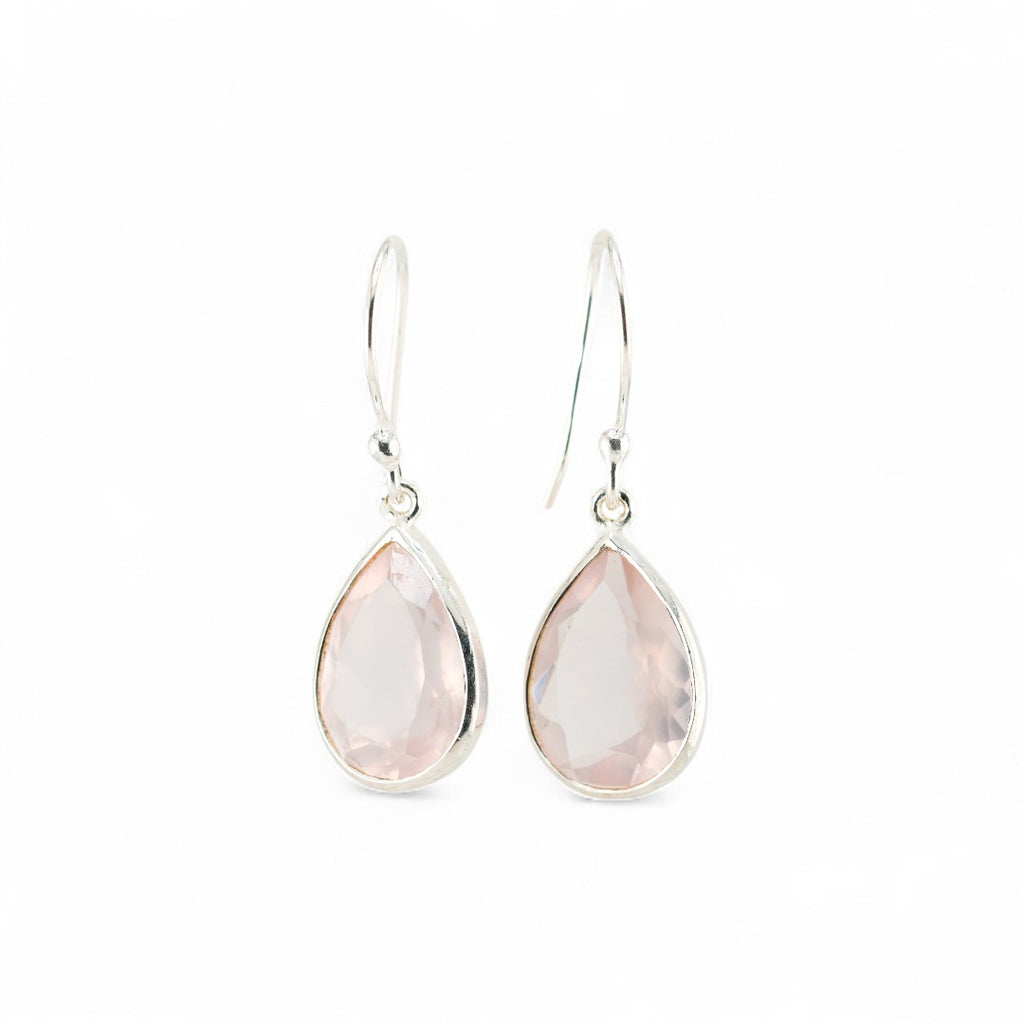 Rose quartz earrings