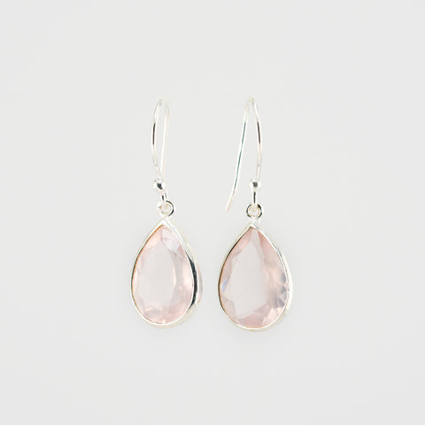 Rose quartz earrings