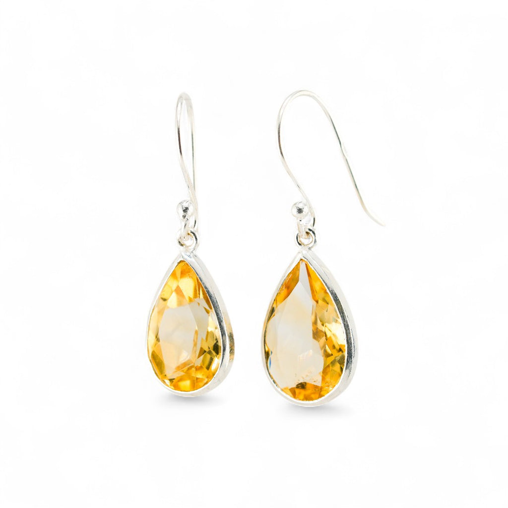Citrine drop earrings