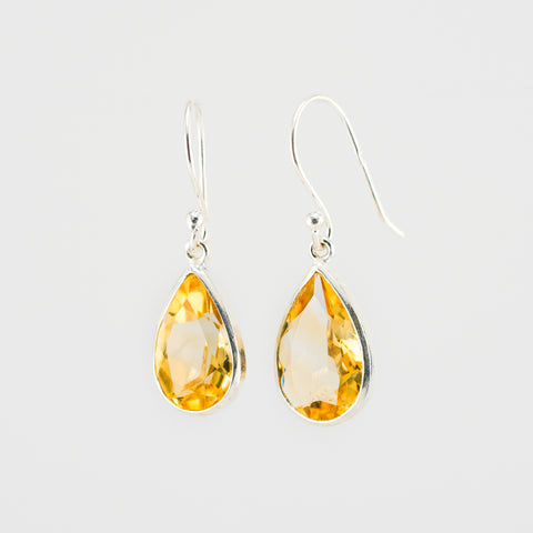 Citrine drop earrings