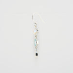 Blue topaz and moonstone earrings