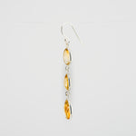 Citrine triple drop earrings