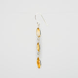 Citrine triple drop earrings