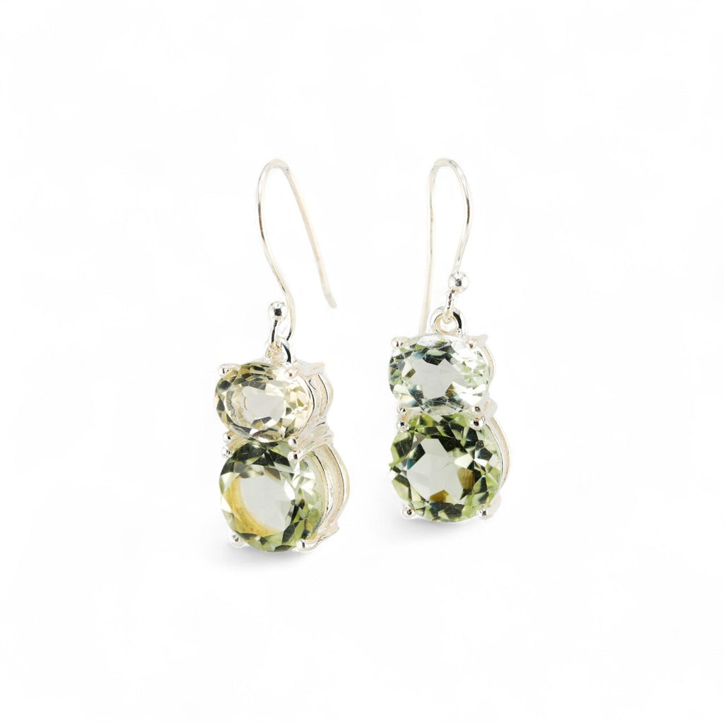 Teddy green amethyst earrings