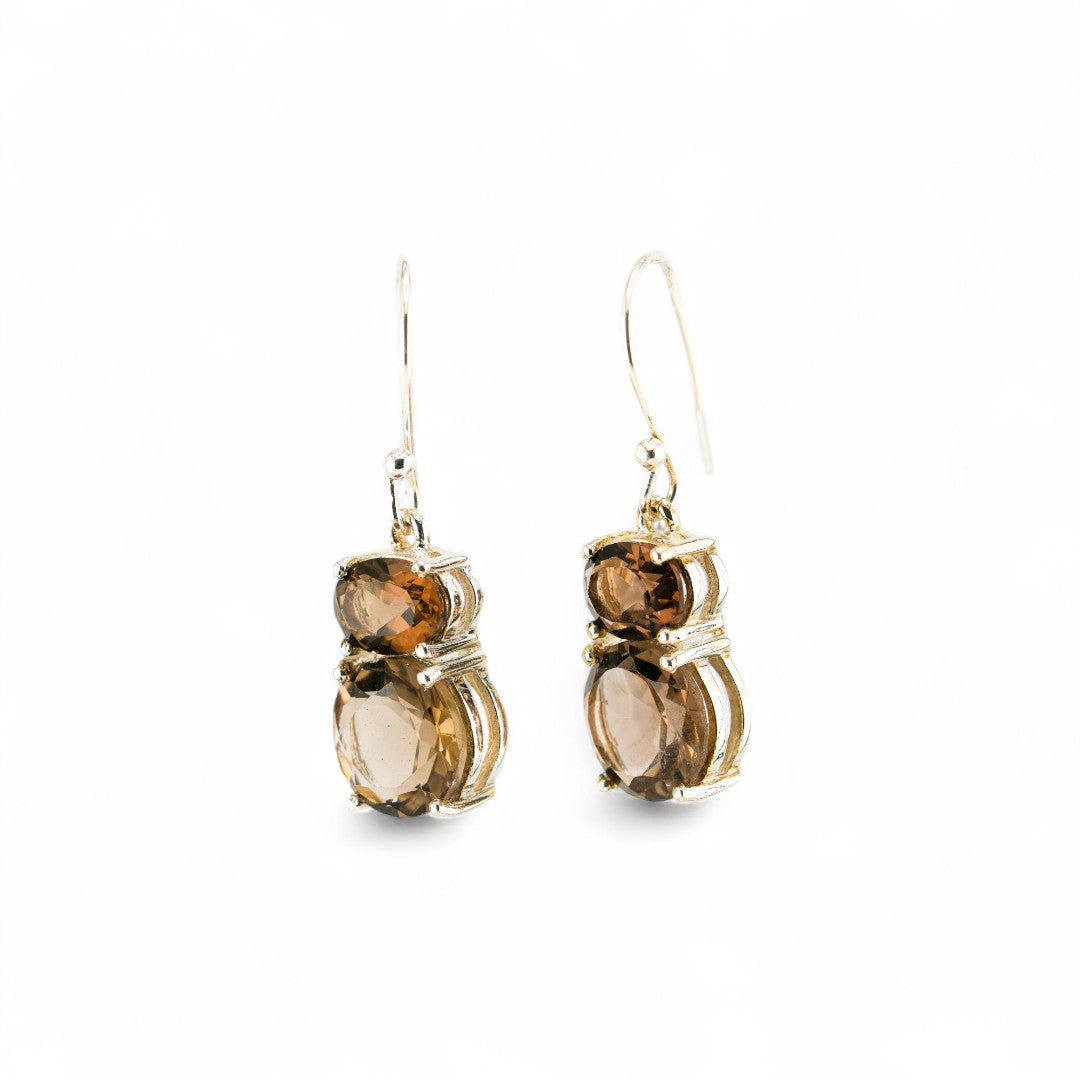 Teddy smoky quartz earrings