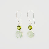 Peridot and prehnite earrings