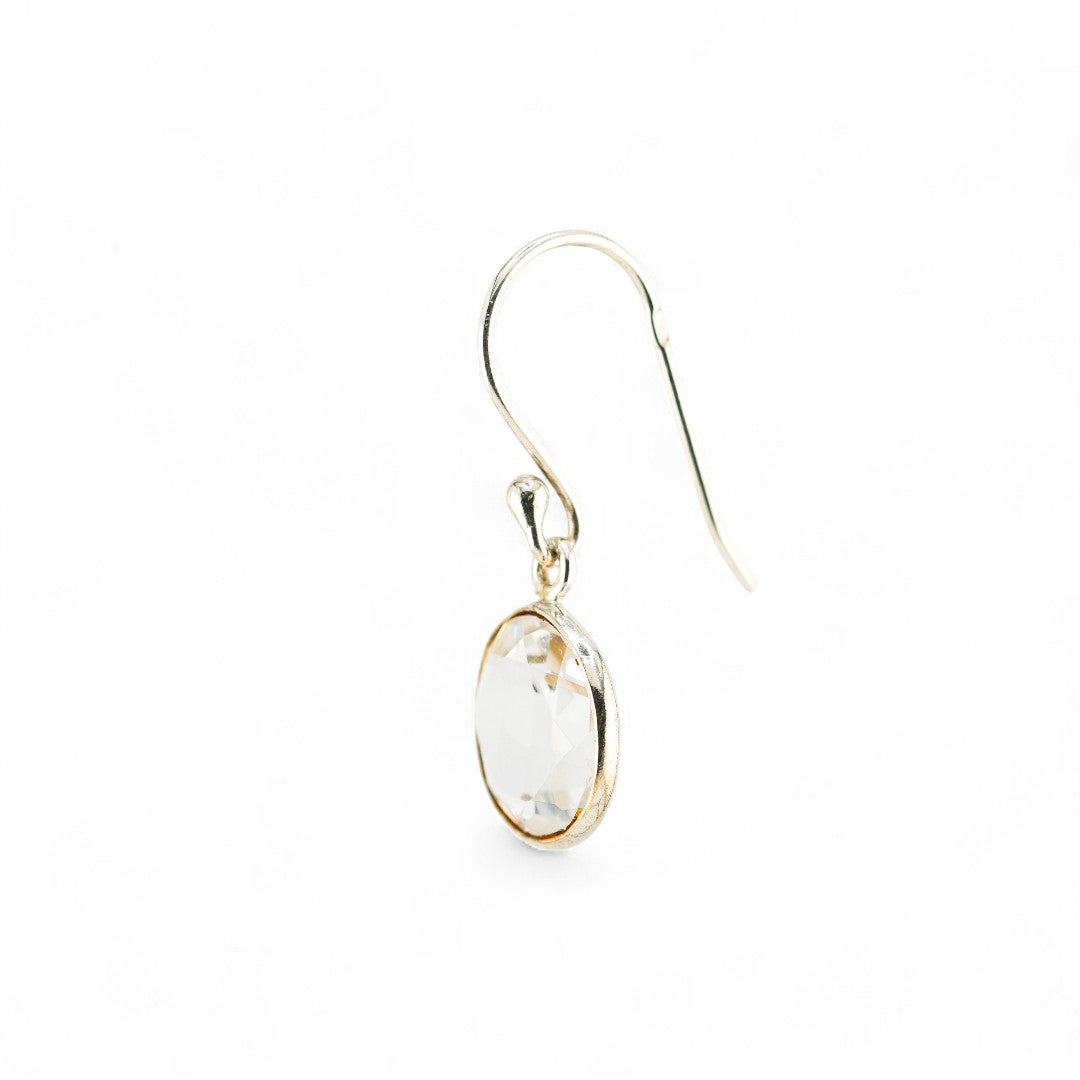 Clear quartz earrings