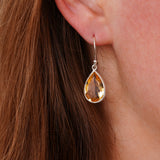 Citrine drop earrings