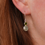 Peridot and prehnite earrings