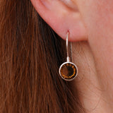 Honey quartz earrings