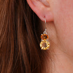 Teddy citrine earrings