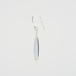 Long blue lace agate earrings