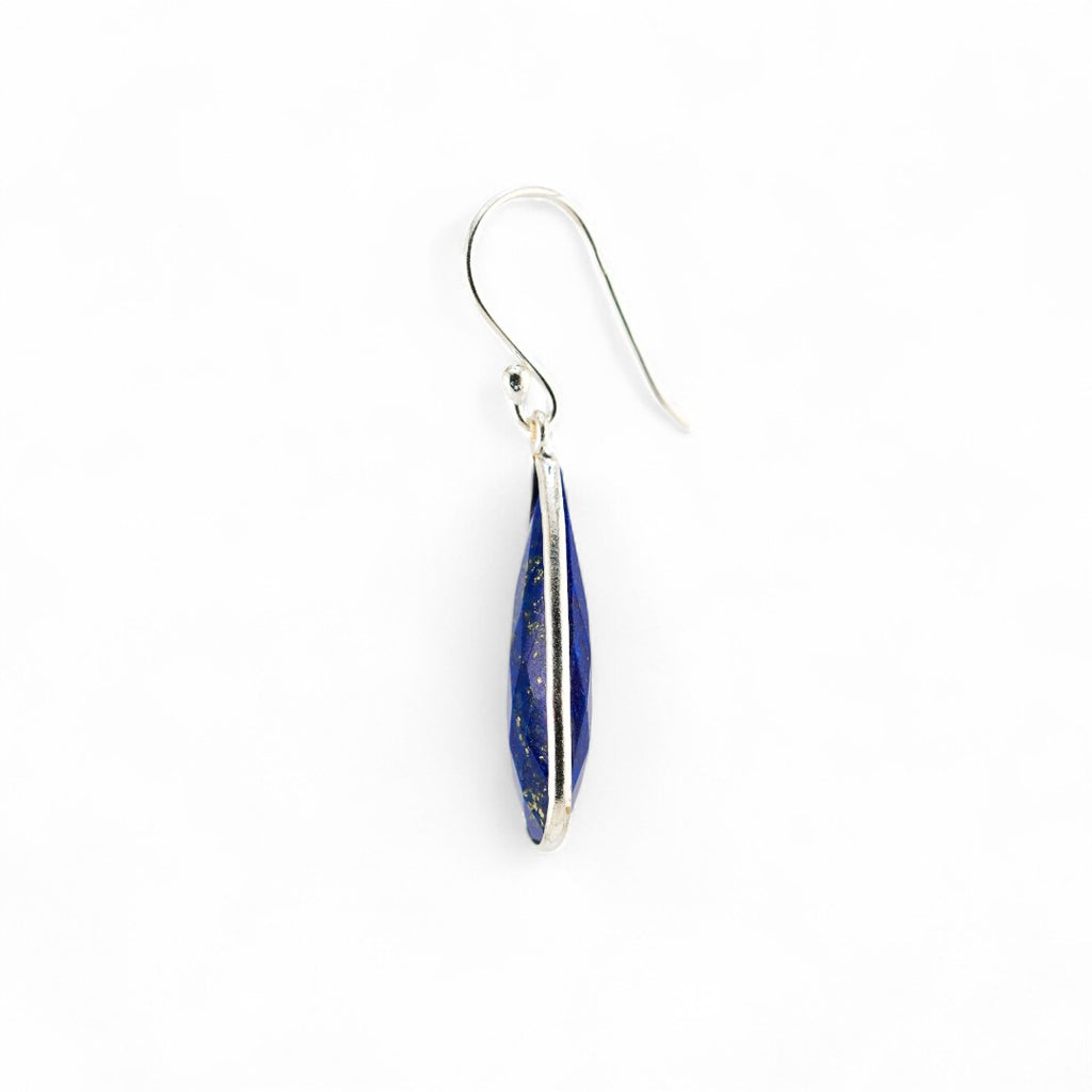 Long lapis lazuli earrings