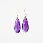 Long amethyst earrings