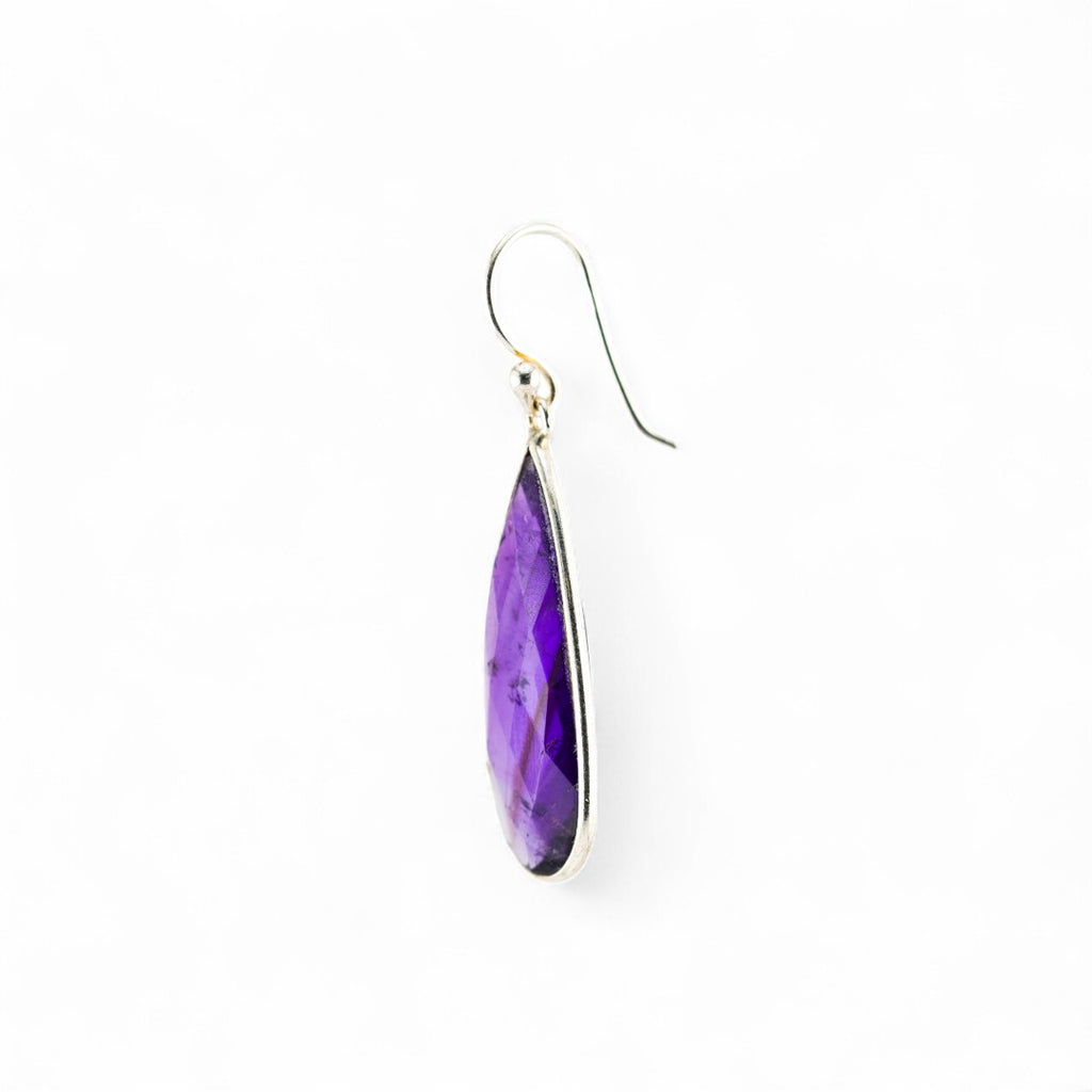 Long amethyst earrings