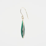 Long malachite earrings