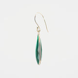 Long malachite earrings