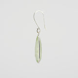 Long prehnite earrings