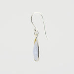 Blue lace agate short earrings