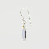 Blue lace agate short earrings