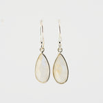 Rainbow moonstone short earrings