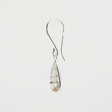 Black rutile quartz short earrings