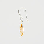 Golden rutile quartz short earrings