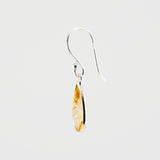 Golden rutile quartz short earrings