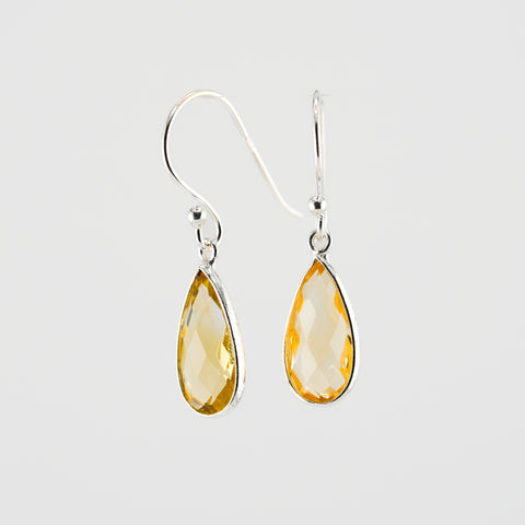 Citrine short earrings