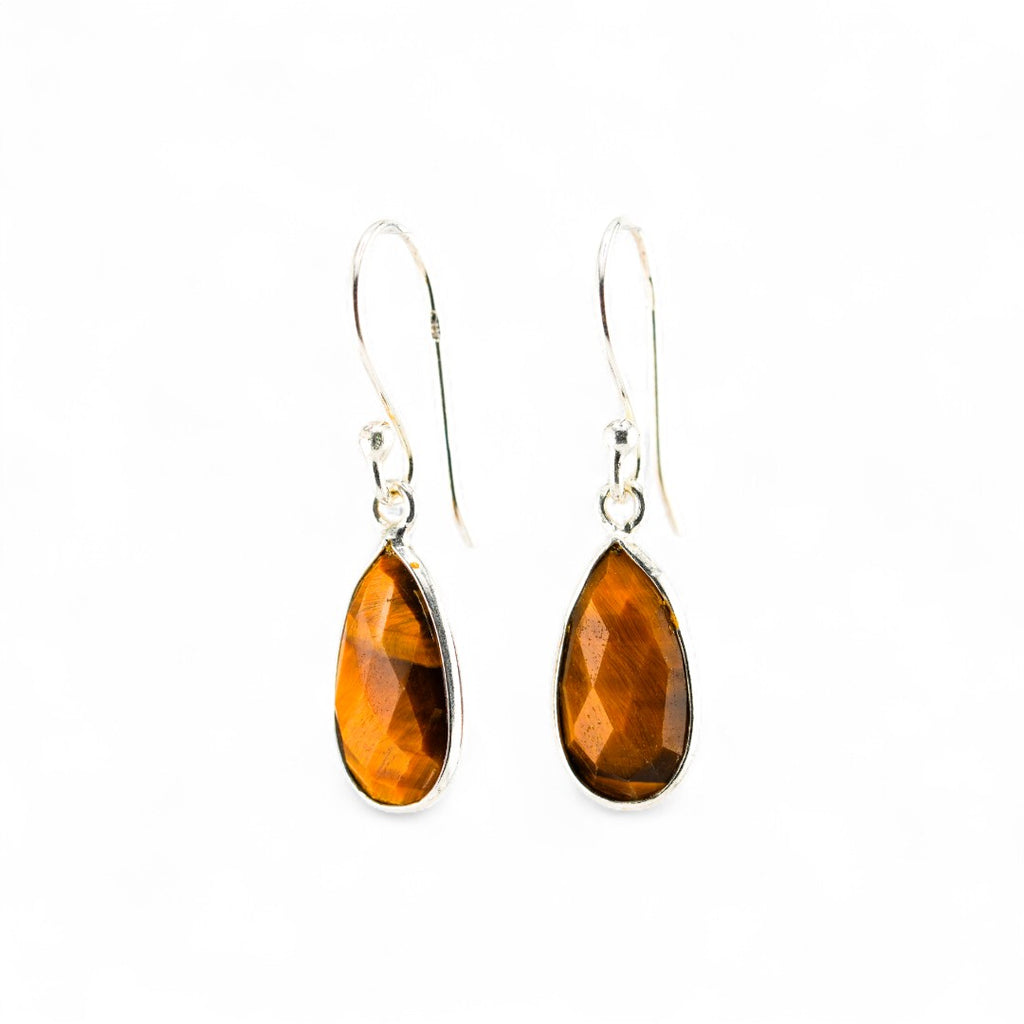 Tiger eye short earrings