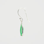 Green cherry quartz short earrings