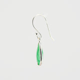 Green cherry quartz short earrings