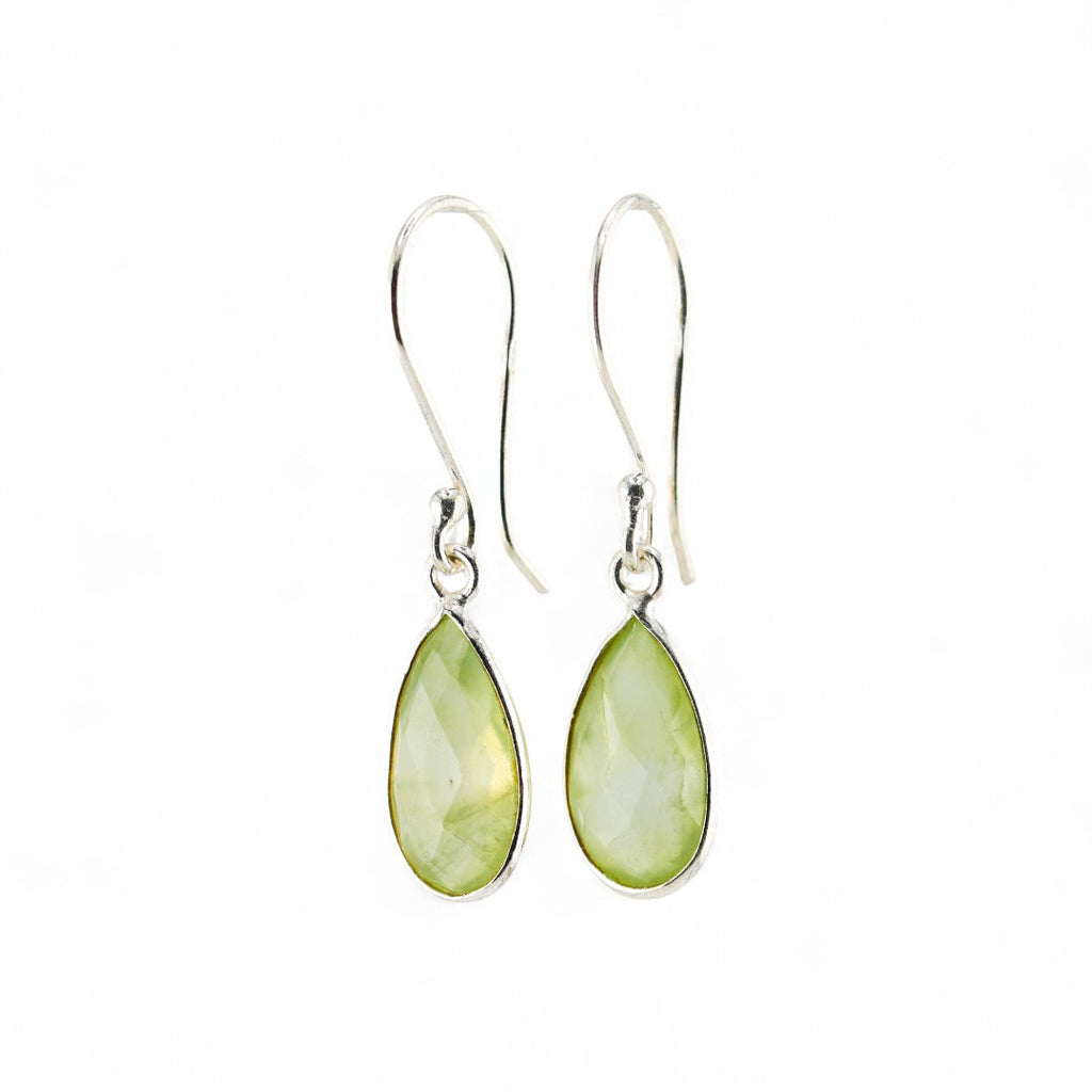 Prehnite short earrings