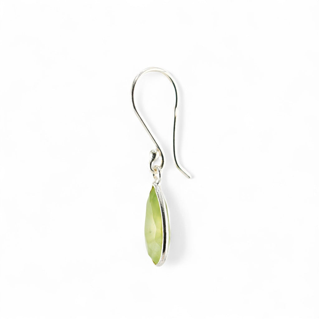 Prehnite short earrings