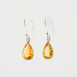 Teardrop citrine earrings