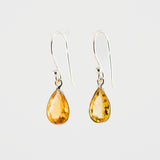 Teardrop citrine earrings