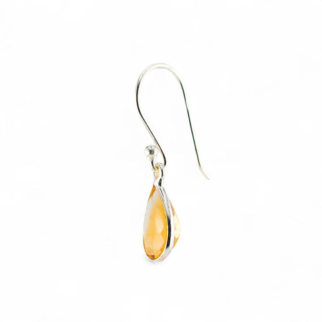 Teardrop citrine earrings