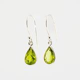 Teardrop peridot earrings