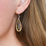 Long citrine earrings