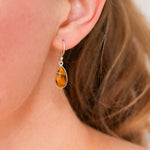 Tiger eye short earrings