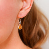 Teardrop citrine earrings