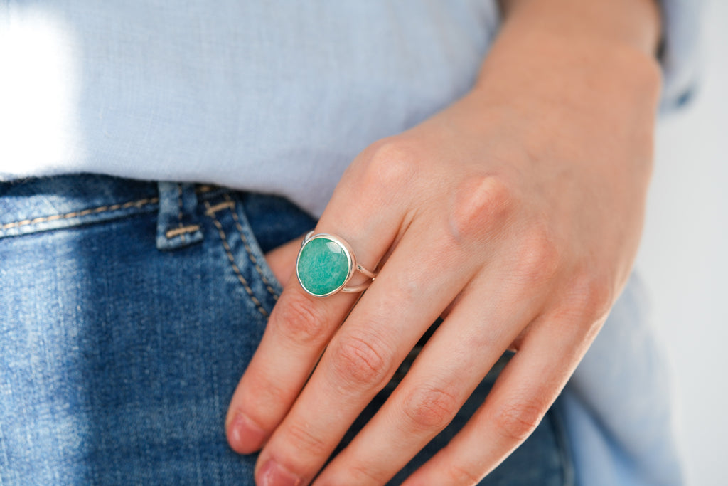 Harmonia amazonite ring