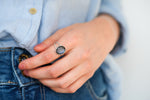 Harmonia labradorite ring small