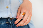 Marquise citrine ring