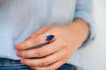 Marquise lapis lazuli ring