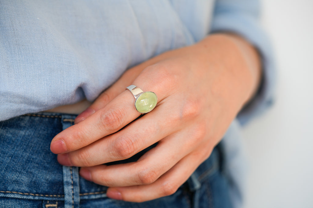 Nordic prehnite ring